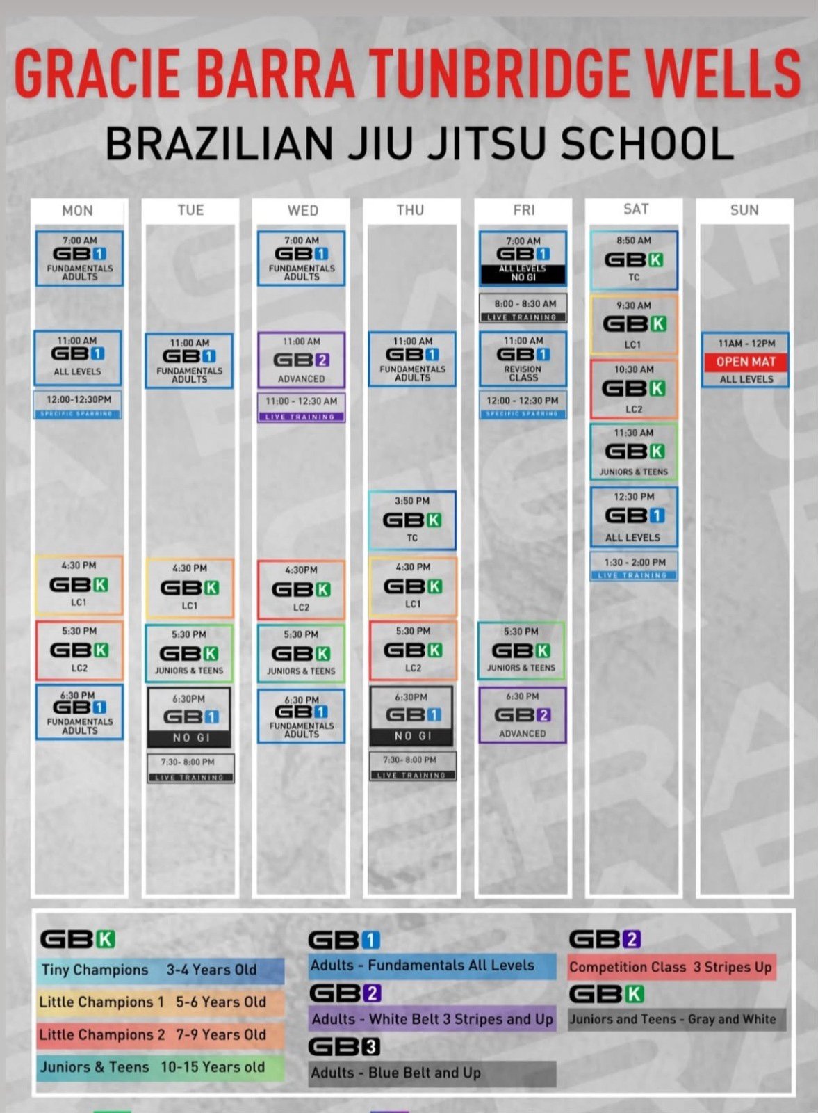 Class Schedule